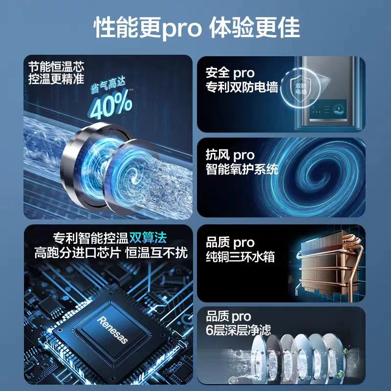 万和小宇宙365T-1水气双调变频恒温天然气/液化气浴室燃气热水器