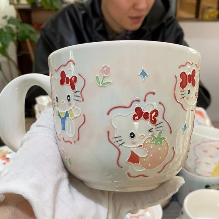 杯无**念景德镇釉下彩手绘