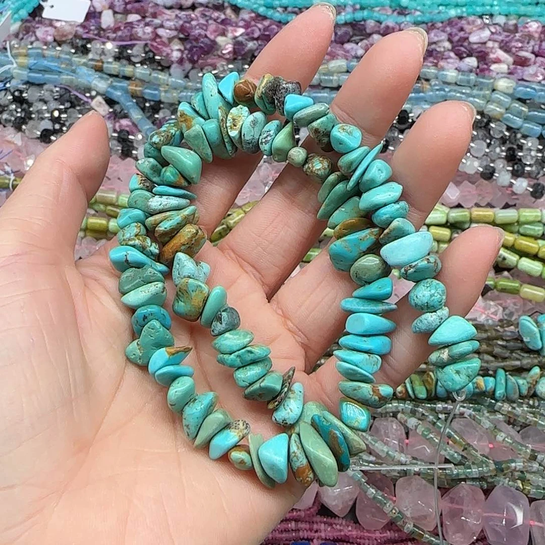 玛瑙/玉髓珠宝半成品合金8-10mm随形一条