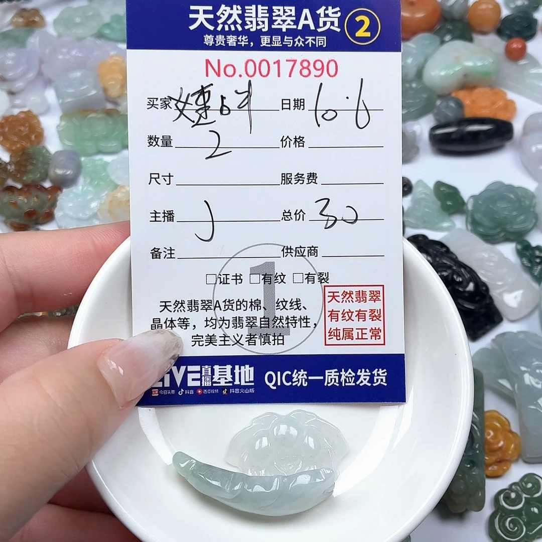婕***宋翡翠未镶嵌颈饰12