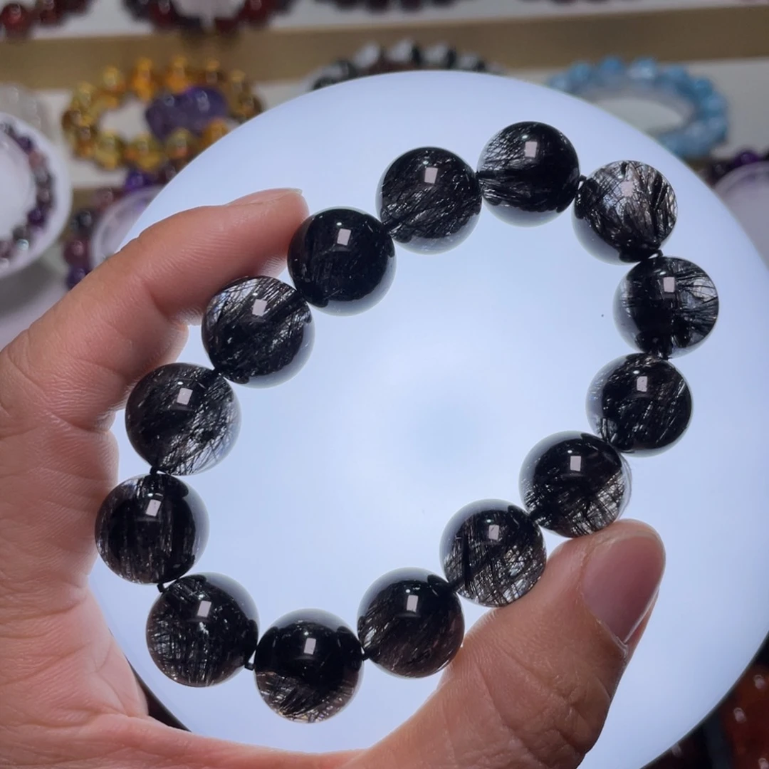 水晶手链未镶嵌黑发晶15+m