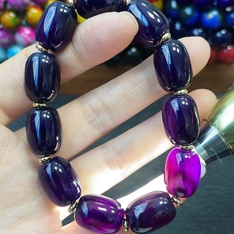 玛瑙未镶嵌手饰紫龙醇1318