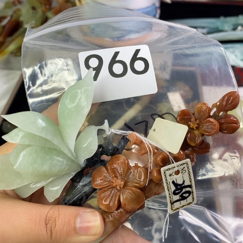 【闪购商品】岫玉发饰未镶嵌夜*