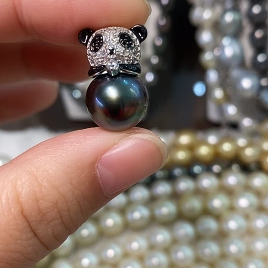 海水珍珠颈饰银S925镶嵌12-13