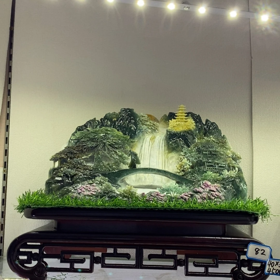 老***孙玉意境山水手工雕刻