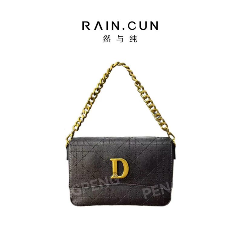 RAIN.CUN SD-5828-复古黑 轻奢女士时尚潮流时尚腋下包