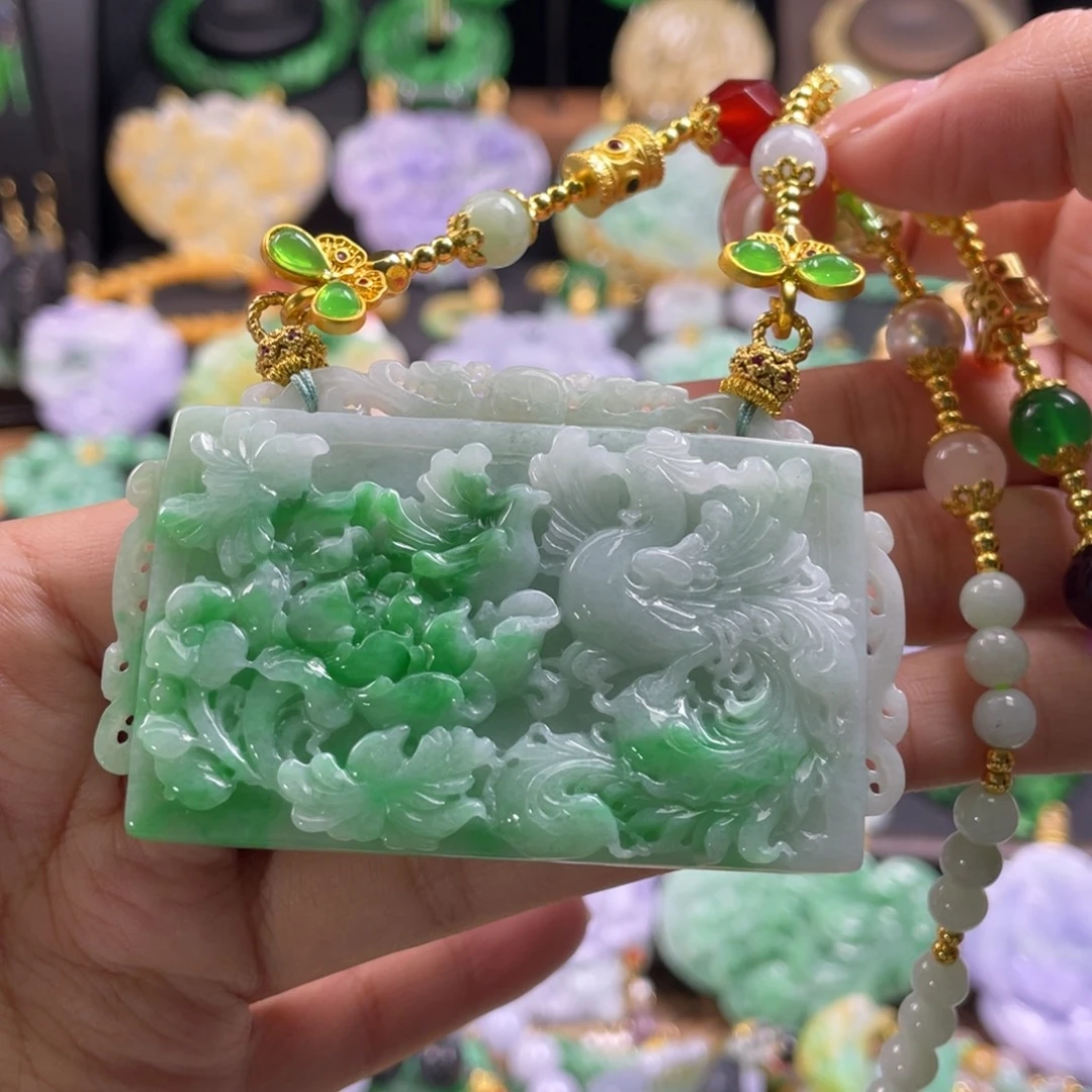 翡翠未镶嵌颈饰代编织