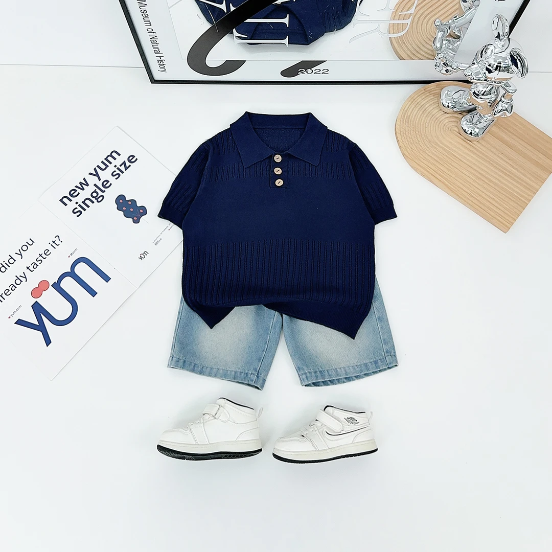 儿童夏装短袖POLO衫男童T恤薄款2025夏新款 AC25079 悠悠童话童装