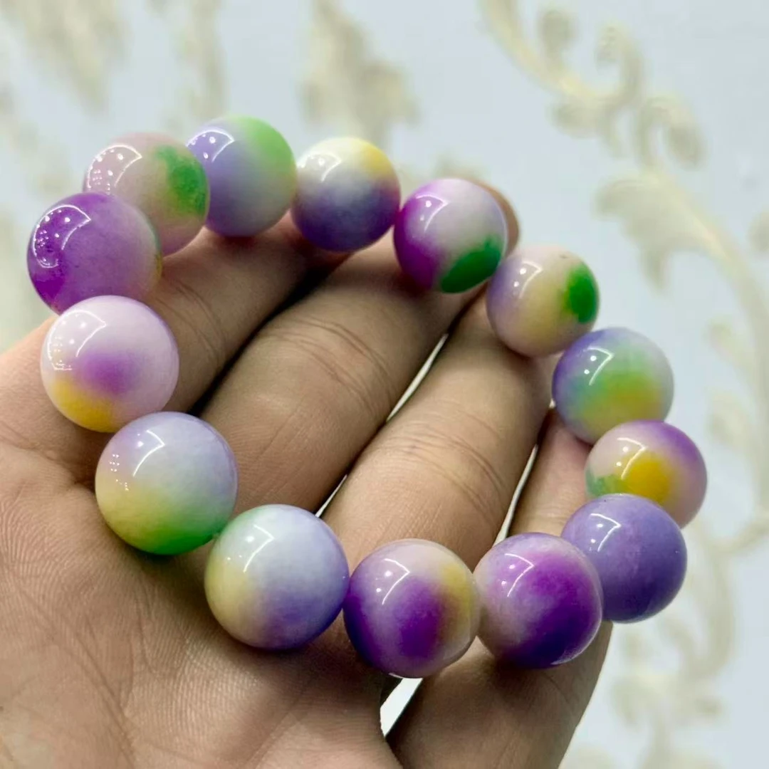 【福满满珠宝】B024-七彩霞光曜王今手串-多样性发其一