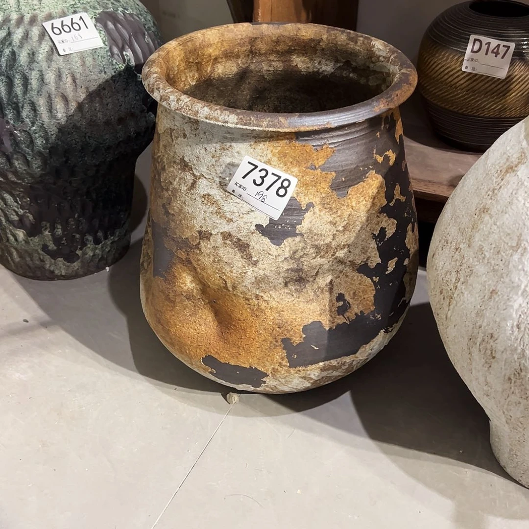 瓶7378高34口20陶瓷花瓶无孔