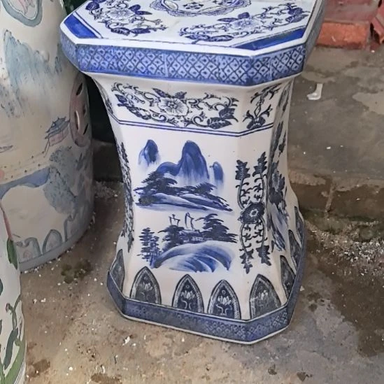 紫***漁青花瓷器鼓凳一个包邮