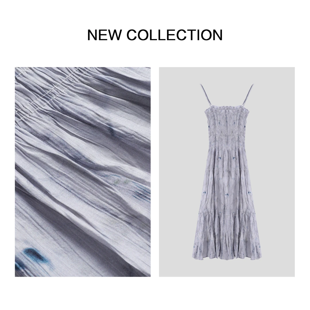 【品牌福利】L3F28151 甜美碎花吊带连衣裙