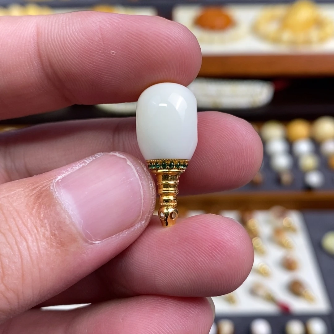 蜜蜡未镶嵌裸石配饰三通尺寸10.9