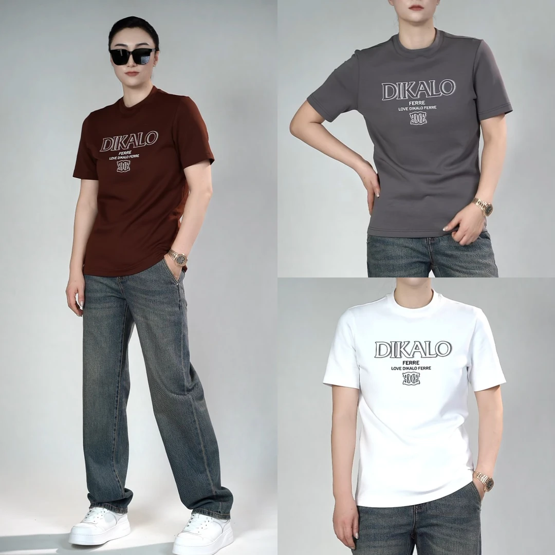迪卡里奥费雷时尚简约短袖53DT091秋季款男装简约logo短袖