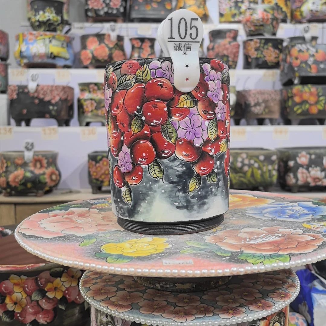 红泥花盆景德镇花盆