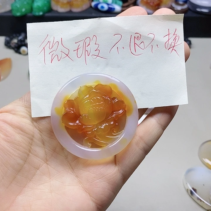 玛瑙/玉髓吊坠(不含链)未镶嵌俗**个