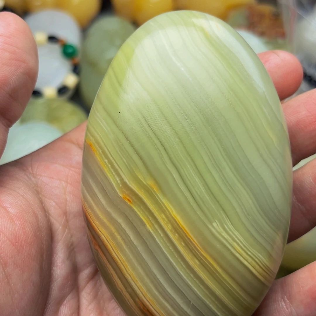 石材方解石手把件