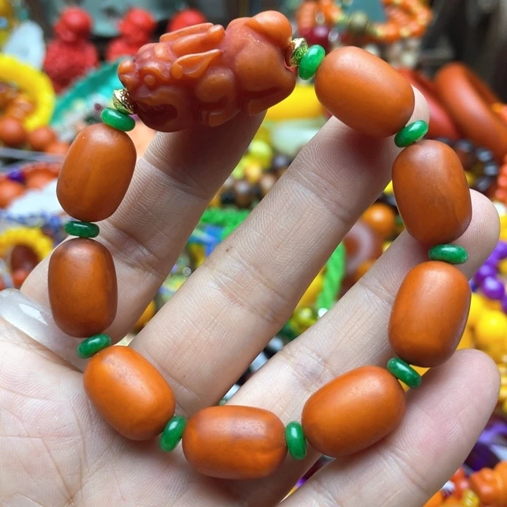 树脂制品59号橘色手串
