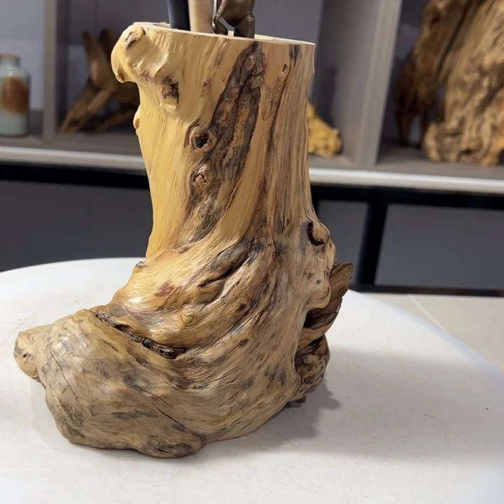 木石榴木笔筒茶桶