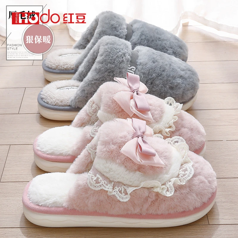 棉拖鞋女士冬季2025新款室内家居静音防滑情侣厚底毛绒月子棉拖男