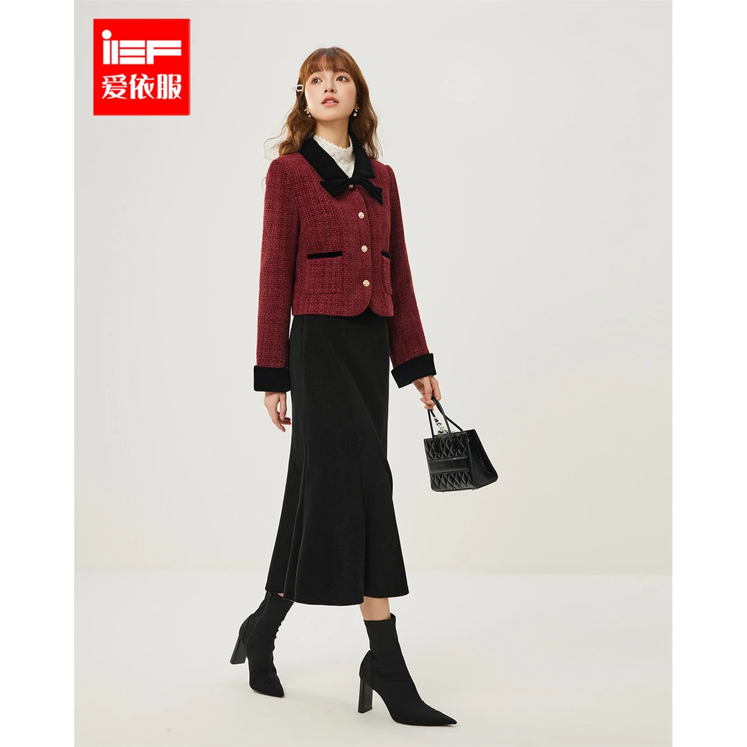 IEF/爱依服时尚套装2025秋冬新款法式成熟名媛淑女气质上下套裙