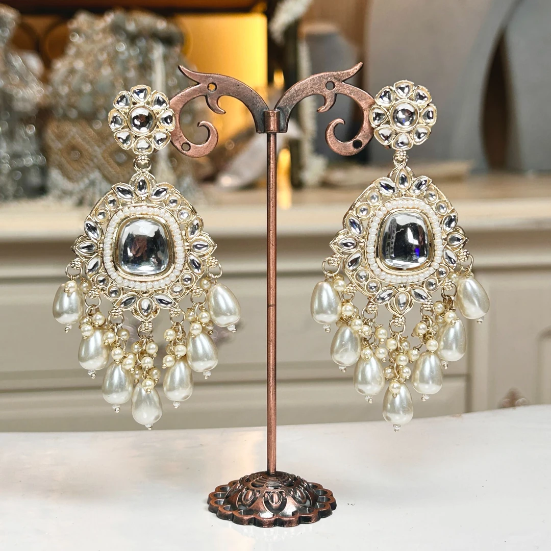 铜合金玻璃耳饰 【04079耳环】印度印巴耳环手工气质民族风25017