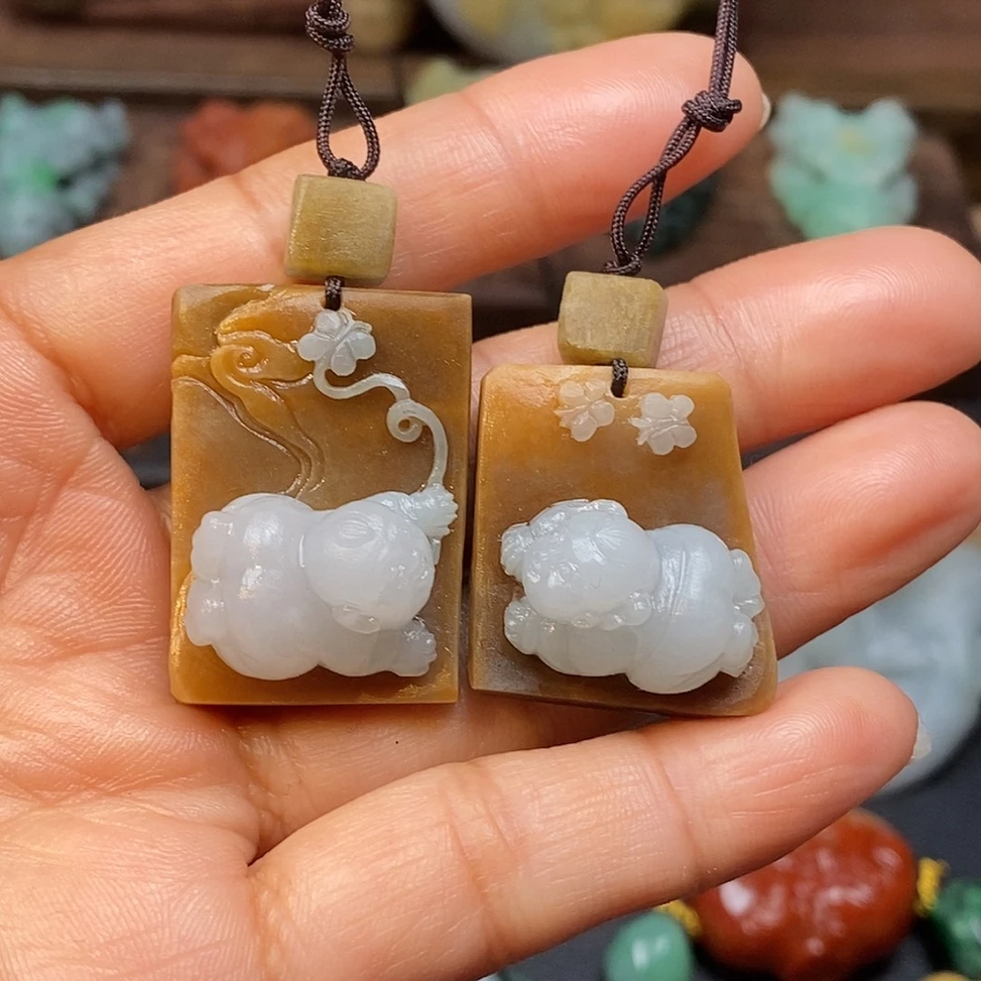 风***松定制翡翠未镶嵌毛货抛光