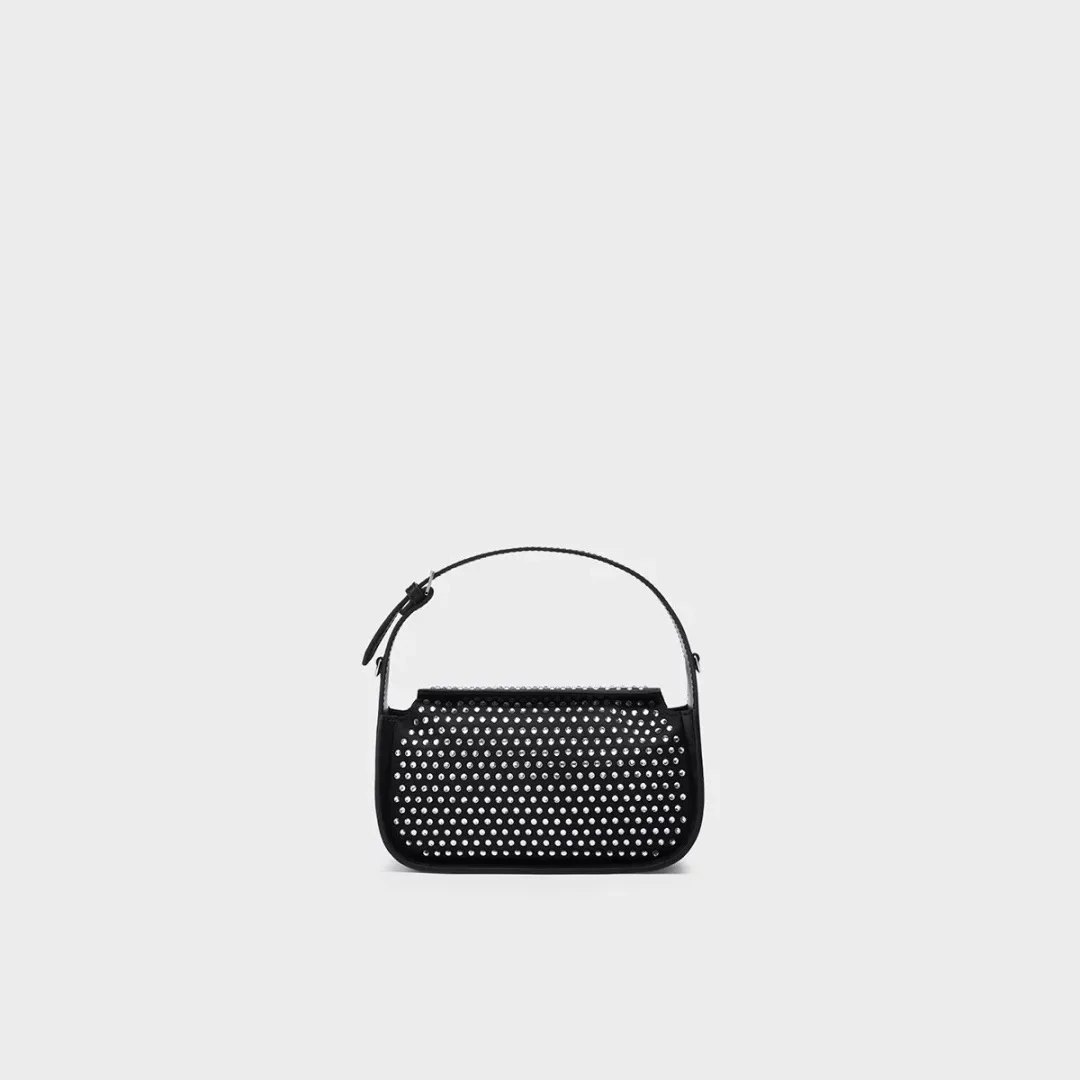 样品不退换CHARLES&KEITH 50781956黑色S女士单肩斜挎包-杨灬