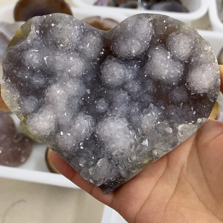 未镶嵌紫晶珠宝半成品