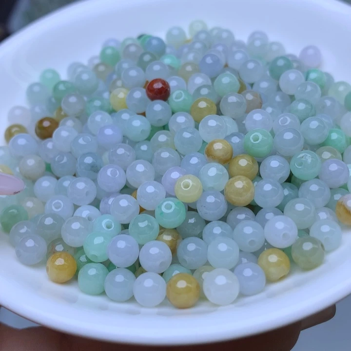 翡翠散珠卡5.3冰三彩50个