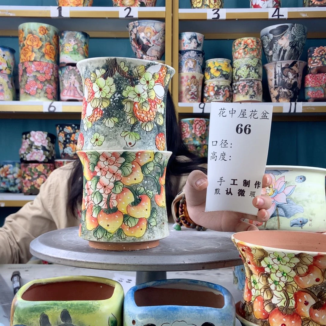 小***吖景德镇手工花盆66