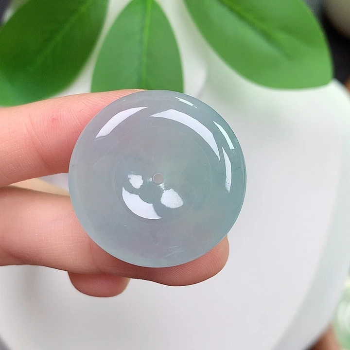 翡翠未镶嵌颈饰平安扣 28.6-6.3mm