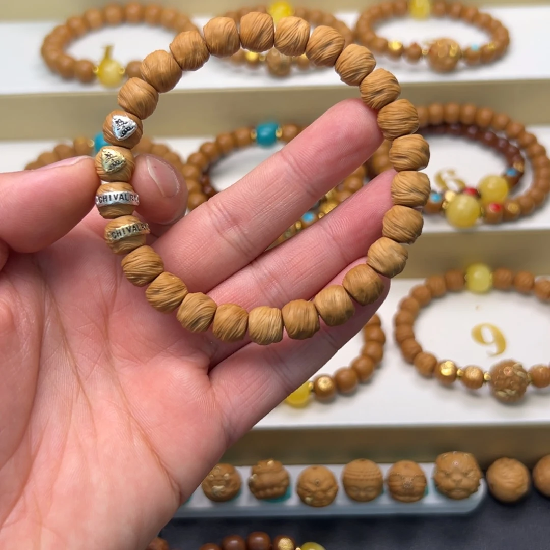 猴头核桃吊坠鬼印9➕ 镶嵌 精工