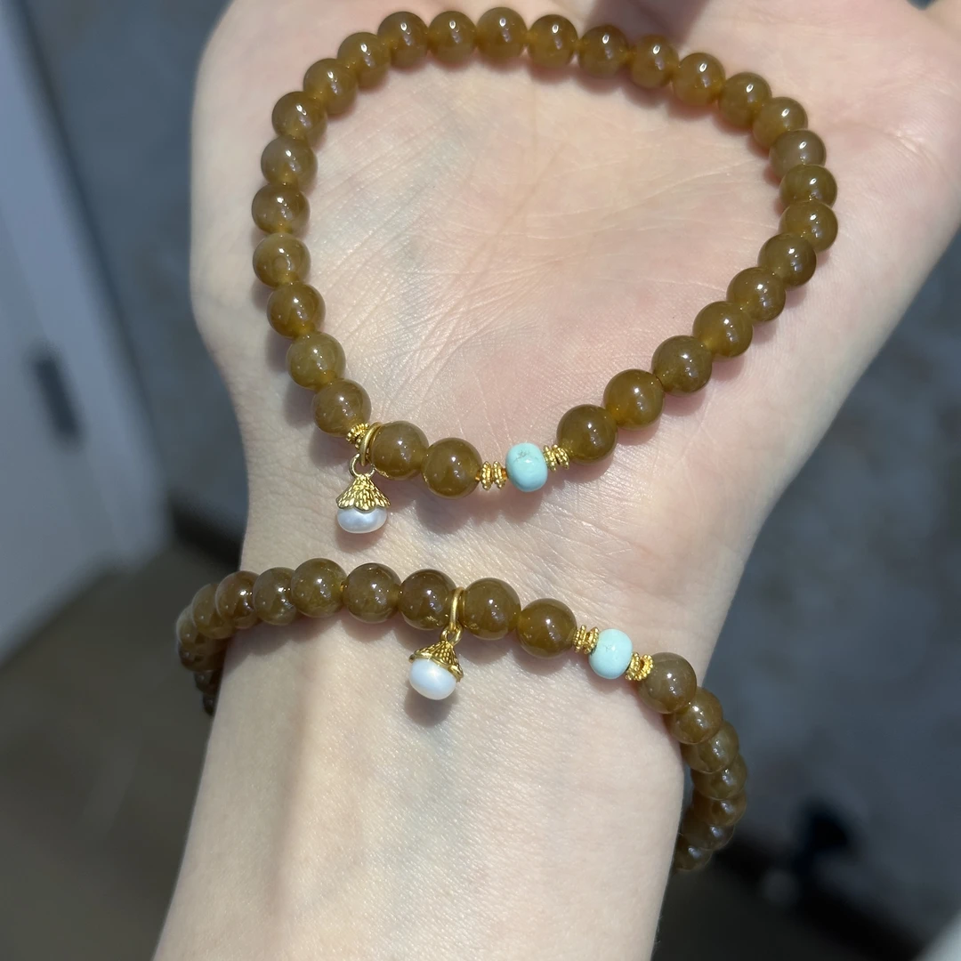 天然和田玉手串 多样性发其一 H119