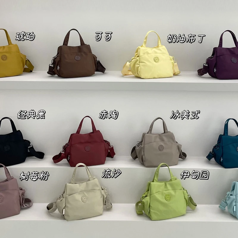 日式简约小众多层大容量手提包百搭通勤单肩包女士斜挎包新品布包