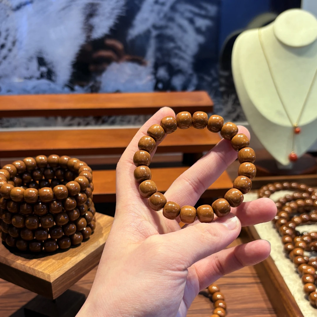 库克红棕/老型 10x11mm 毕业级（20 颗）·无棕线级别天花板手串