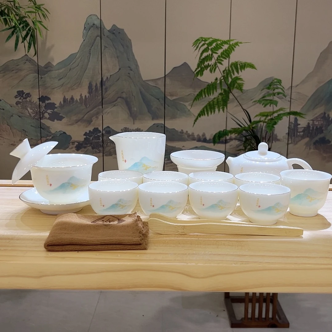 【都彩】日照金山羊脂玉瓷16头