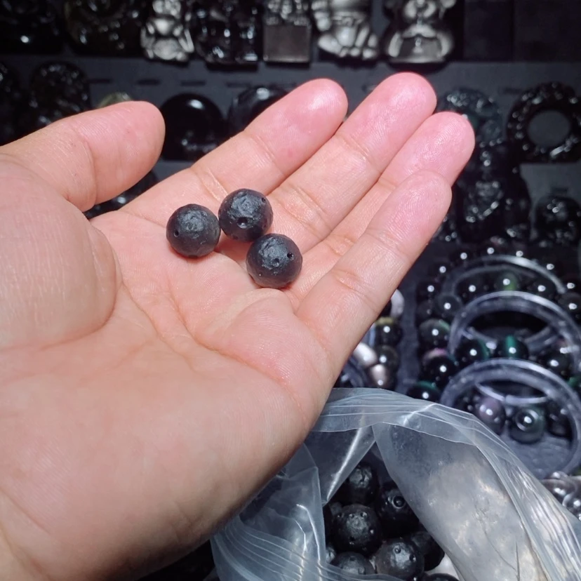 【闪购商品】黑曜岩手串未镶嵌竹***林