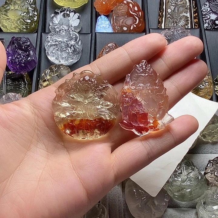 糖***酸颈饰未镶嵌水晶水晶吊坠