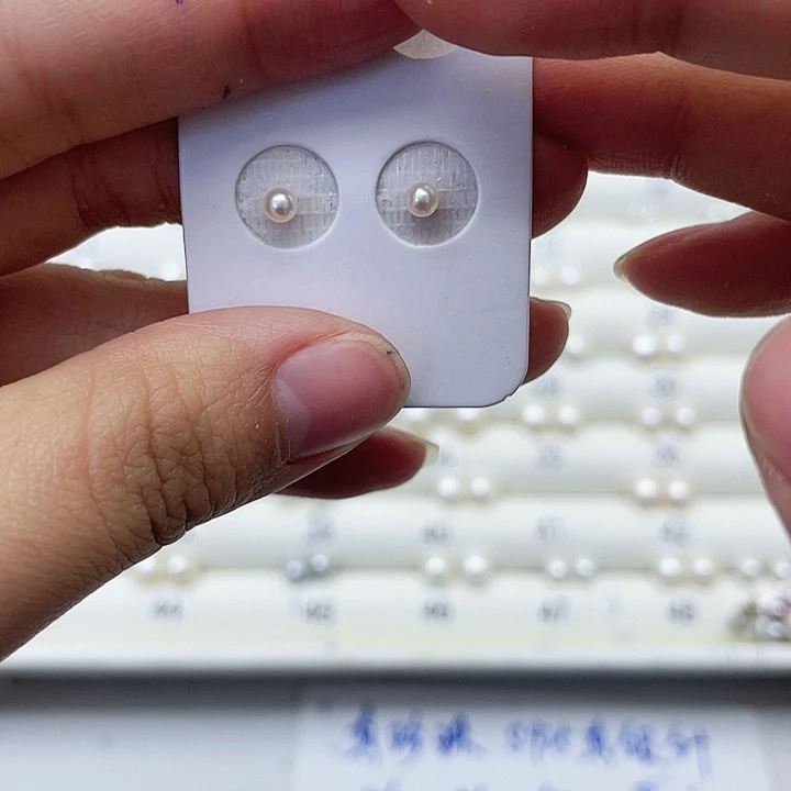 淡水珍珠耳饰银S925镶嵌⭐️****