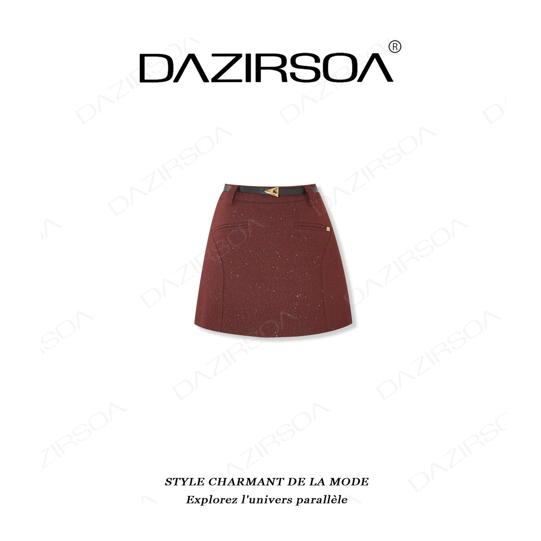 时尚百搭复古洋气显瘦半身裙 X013