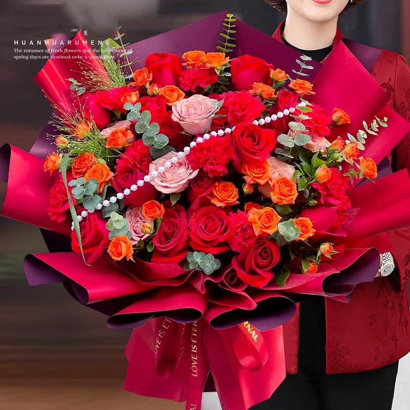 全国母亲节鲜花速递康乃馨向日葵送妈妈长辈生日乔迁花束同城配送