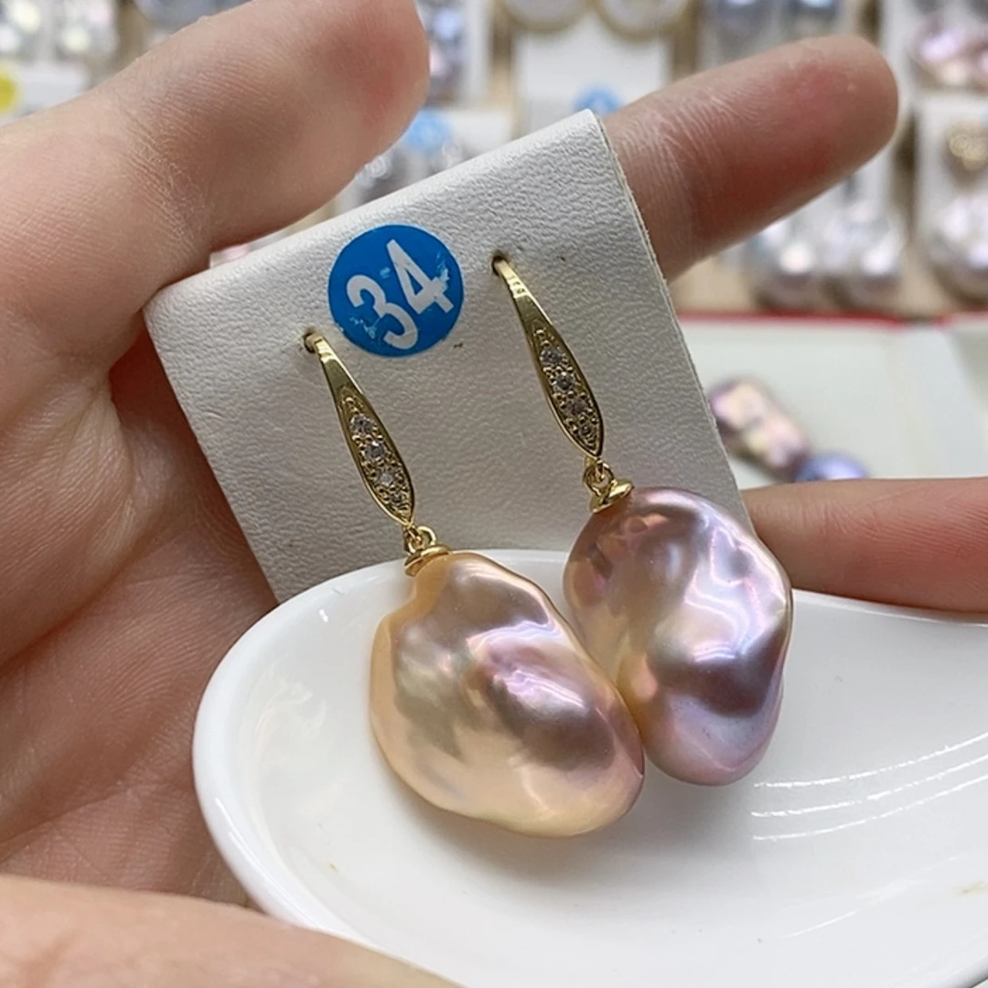 【闪购商品】淡水珍珠耳饰银S925镶嵌