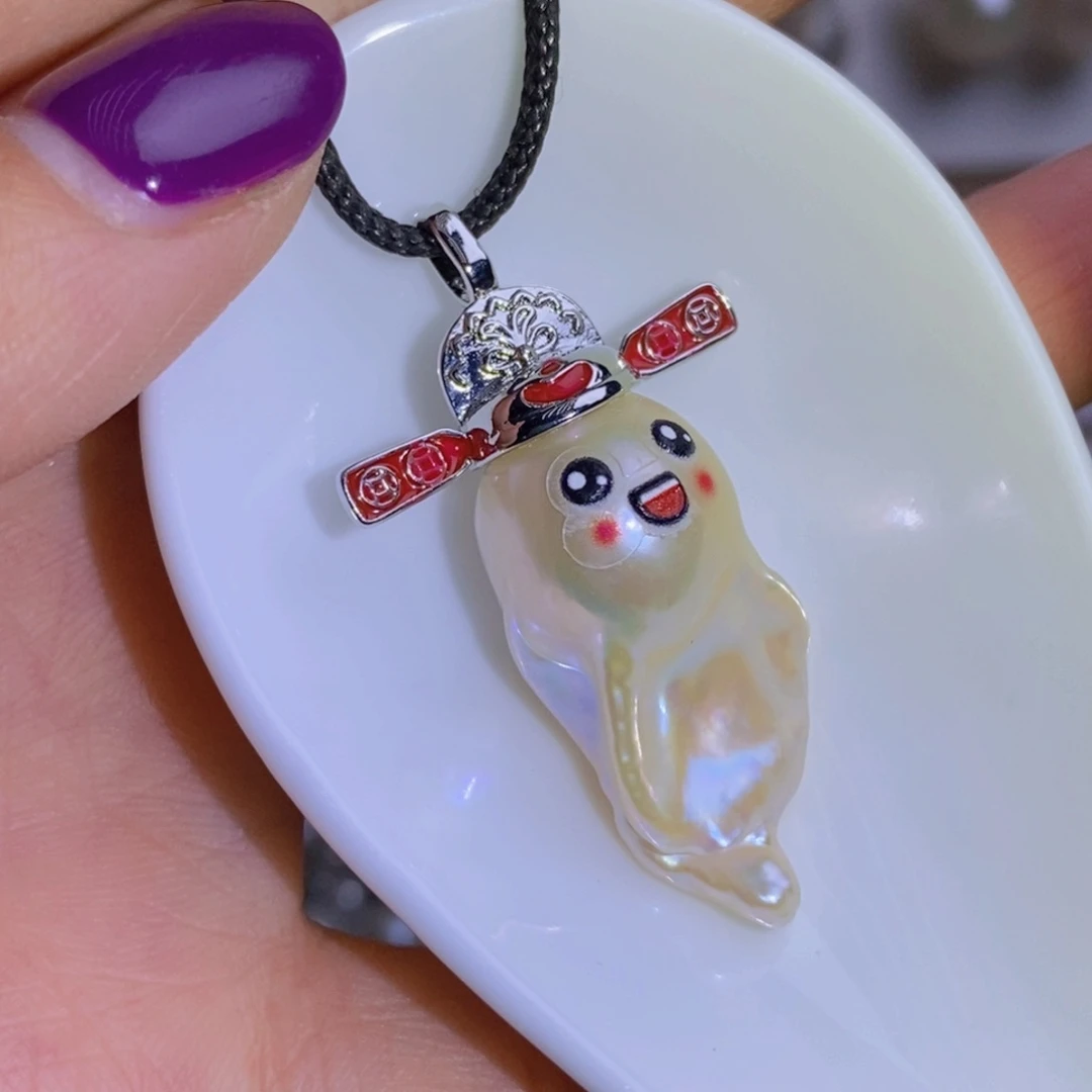 银S925镶嵌珍珠淡水珍珠