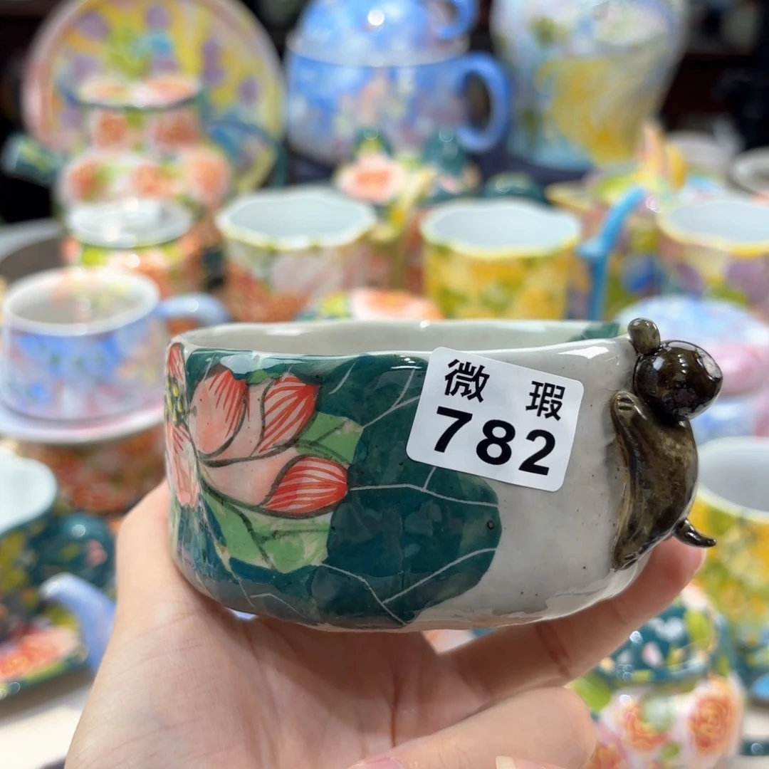 景德镇手绘高温釉下彩陶瓷茶具