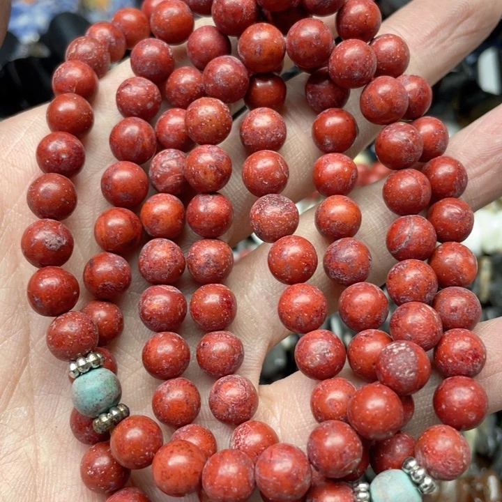 玛瑙/玉髓合金珠宝半成品一条8mm三姑娘毛衣链