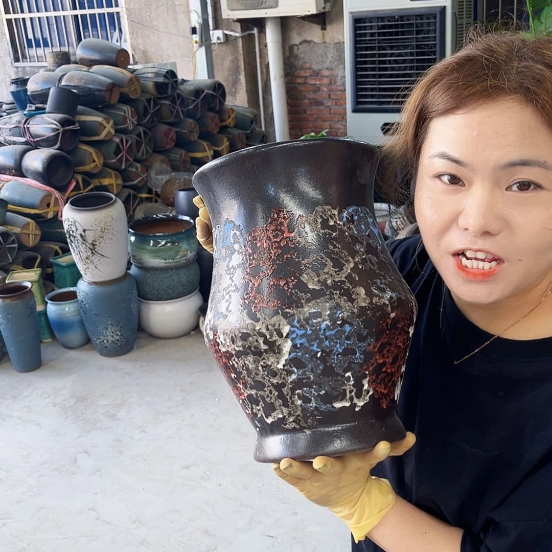 紫砂花盆正品口20高30