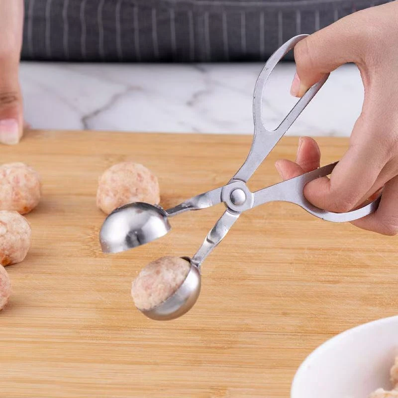 不锈钢肉丸夹肉丸子制作器家用厨房捏肉圆鱼汆丸神器饭团模具