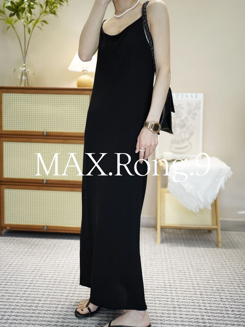 MAX.Rong.9夏季吊带连衣裙 法式慵懒风气质宽松显瘦长裙
