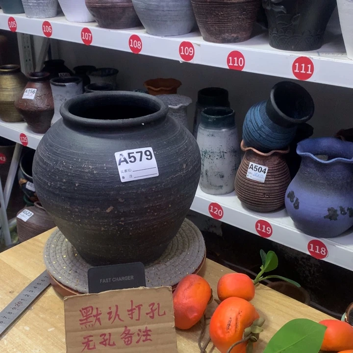 【闪购商品】红陶微瑕土陶默认打孔高24口15